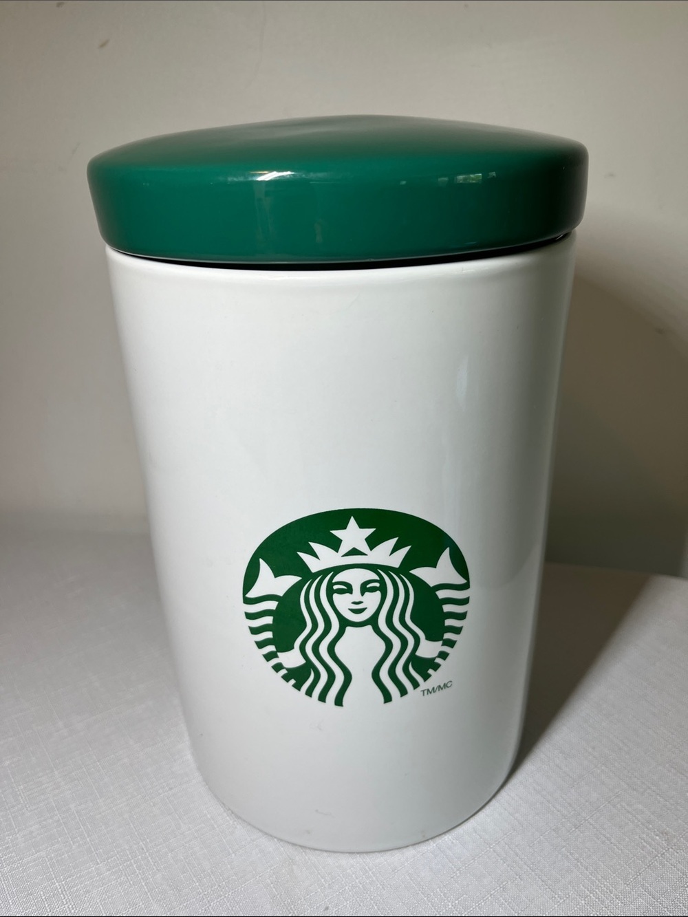 Starbucks Ceramic Canister with Green Siren Logo
Large 9.5” Kitchen Storage Jar